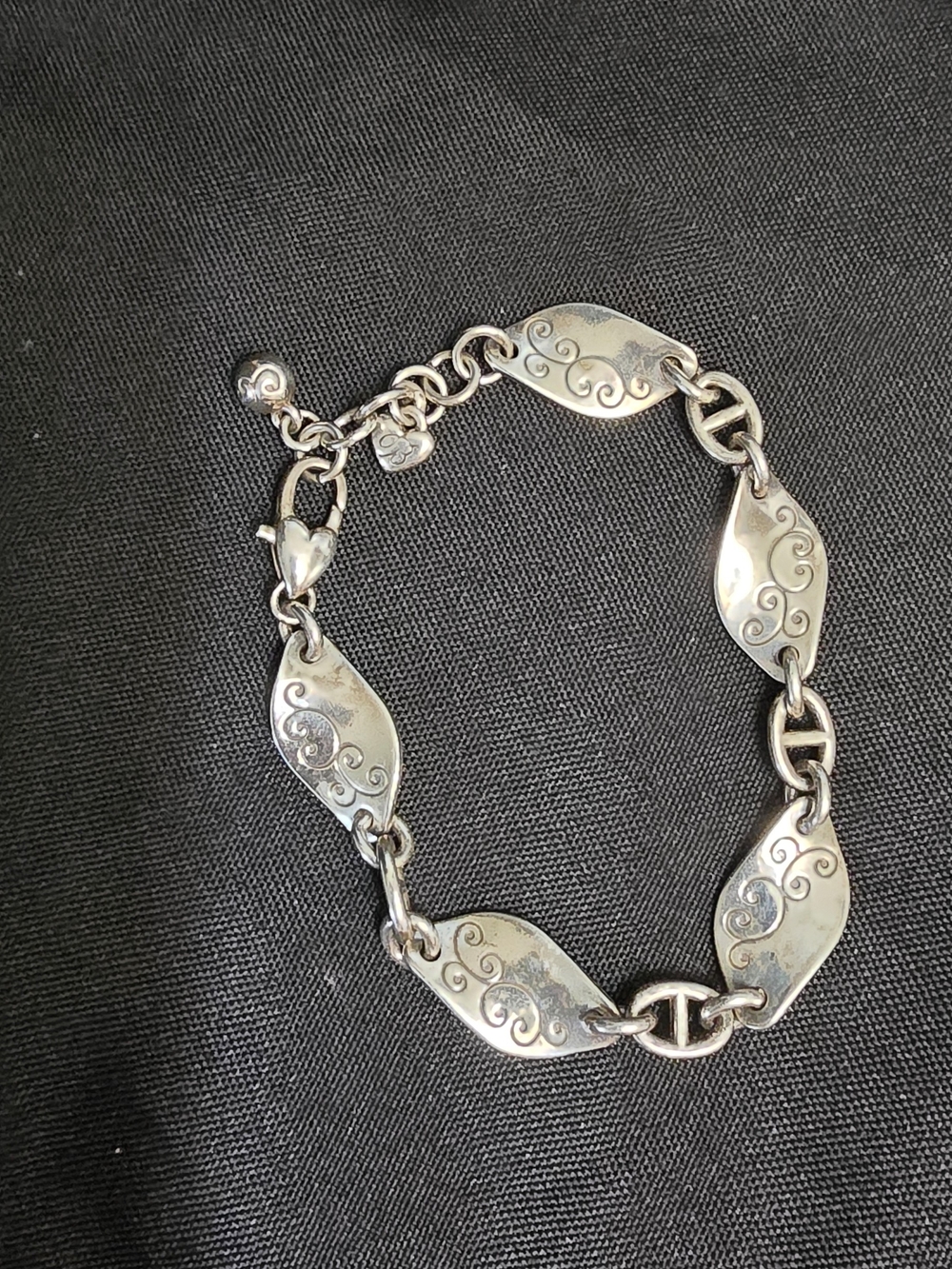 Retired Brighton Twirl Silver Swirl Bracelet